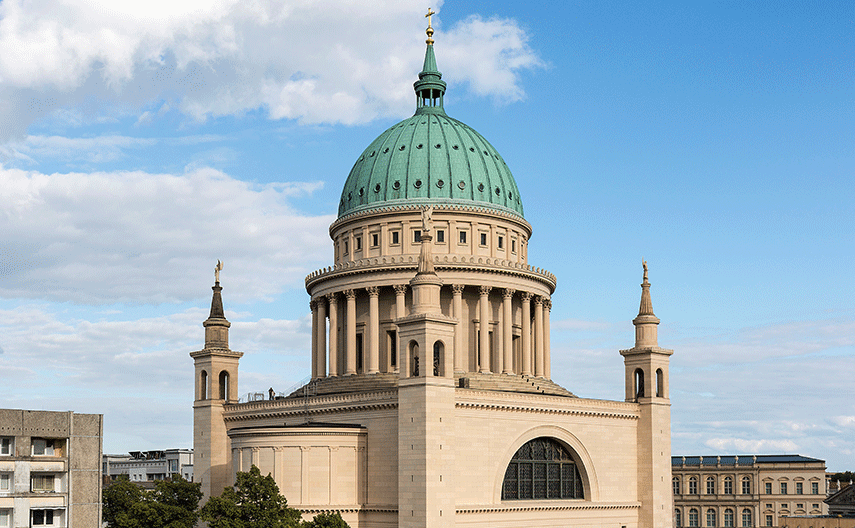 Der Bau der St. Nikolai Kirche Potsdam
